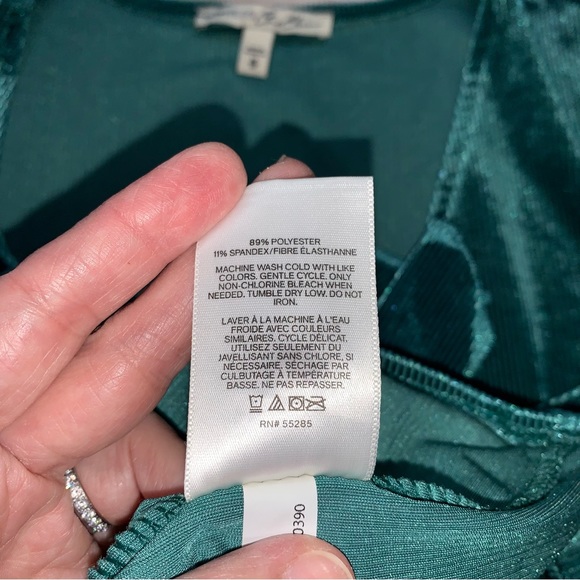 Express Velvet Ribbed Surplice Top - Picture 8 of 12